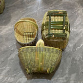 手工竹篮竹编手提篮手提菜篮子鸡蛋筐环保菜篮果园元 采摘筐竹篮子