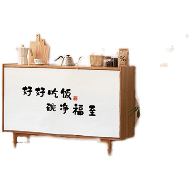 家用简约文字厨房布帘柜子帘防尘帘子遮挡帘隔断帘门帘定制魔术贴