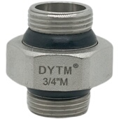 加厚黄铜对丝双外丝太阳能热水器管道密封接头6分1寸外牙活接头