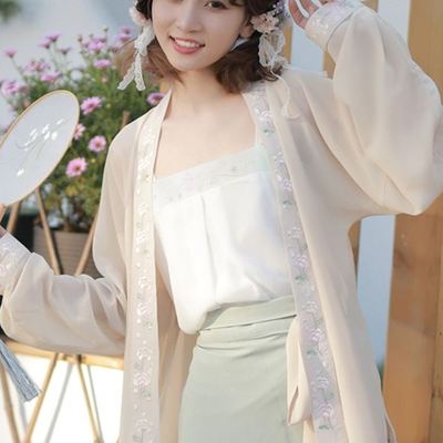 肩带可调春夏内搭宋抹背心吊带宋制纯色大码日常汉服复古女绣花秋