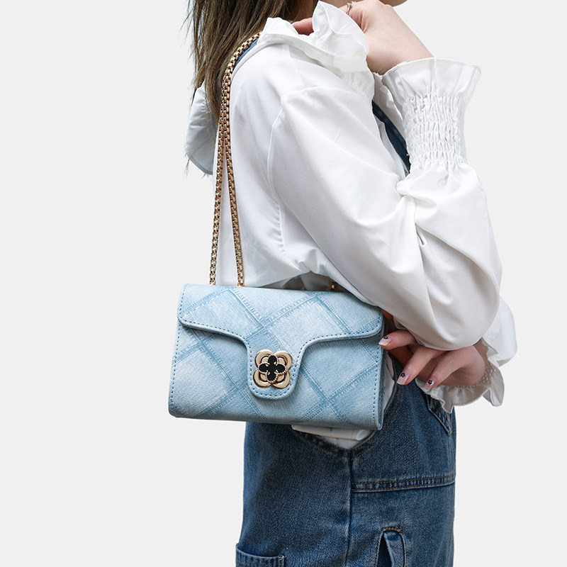 包包女2026新款潮时尚链条包流行百搭牛仔包斜挎包迷你单肩包