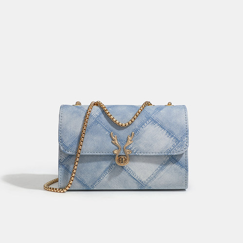 包包女2026新款时尚链条包流行百搭牛仔包斜挎包单肩包小方包