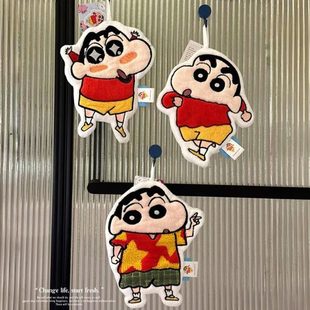 吸水可爱珊瑚绒擦手巾卡通家用 蜡笔小新厨房卫生间不掉毛可挂式