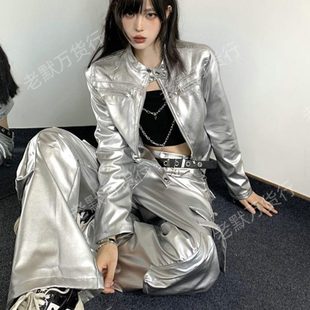 女装 酷演出服爵士舞妹2025飒新款 轻奢感辣科技感衣服风三件套高级