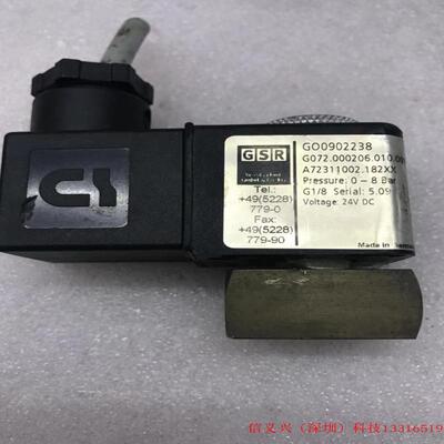 GSR GO0902238 Flow Valve Pressure 0-8bar G1/8 24VDC