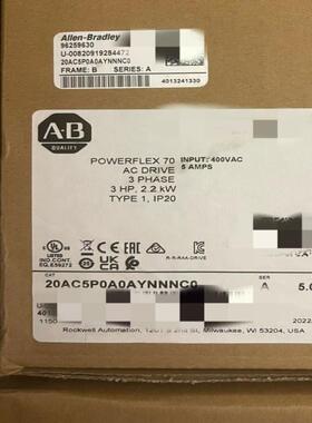 议价AB 罗克韦尔 PF70系列变频器  20AC5P0A0AYNNNC0 全新原装