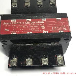 TRANSFORMER ACME 75V CONTROL 81302 INDUSTRIAL