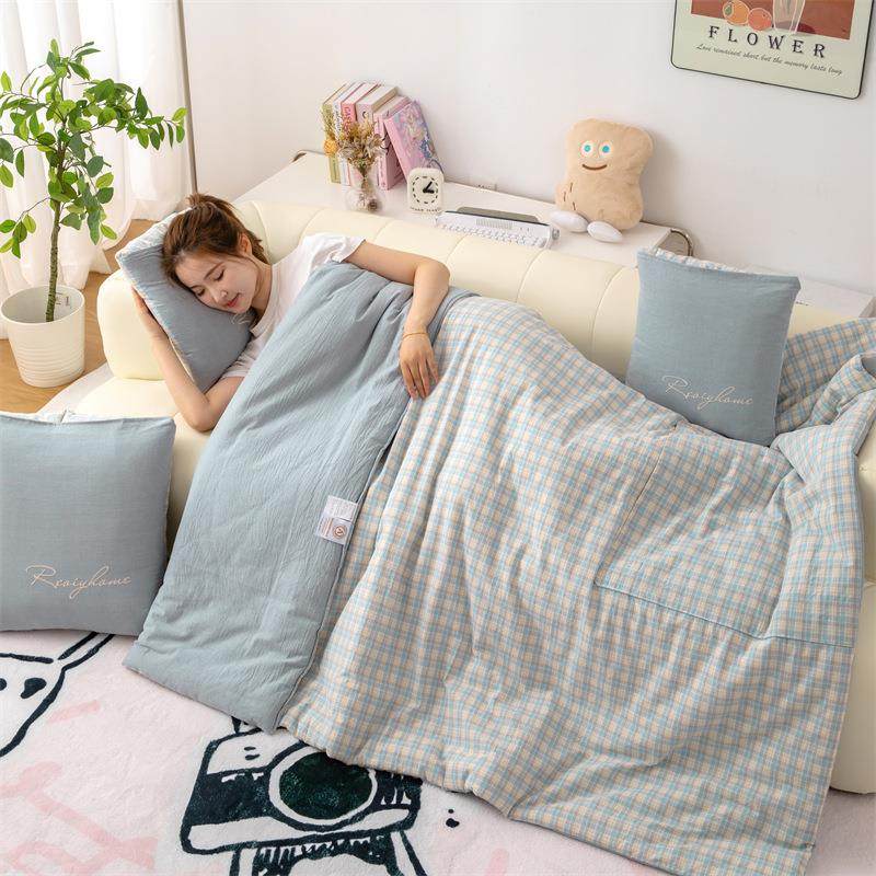 A类母婴级全棉可折叠收纳抱枕被子两用带口袋儿童学校午睡小被子,居家布艺,抱枕被,淘宝优惠券,粉丝福利购,淘宝优惠卷