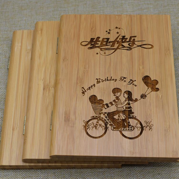 竹书 空白雕刻原材料创意礼品工艺品木书木刻画书本DIY