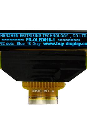 蓝色1.8寸OLED显示屏/显示模块/25632/256x32点阵/并串口