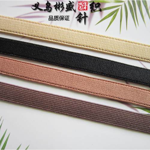 现货1CM弹力单面绒网格平带 毛面绒底假发松紧带 锦纶氨纶织带