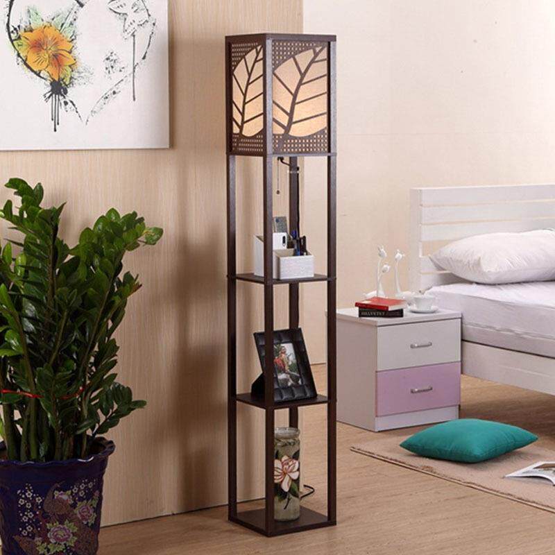多功能置物层架灯简约现代客厅落地灯卧室床头灯沙发灯复古落地灯