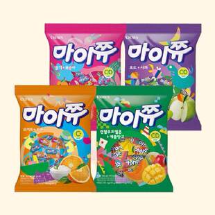 韩国直邮CROWN芒果哈密瓜草莓桃子酸奶橙子葡萄苹果284g水果软糖