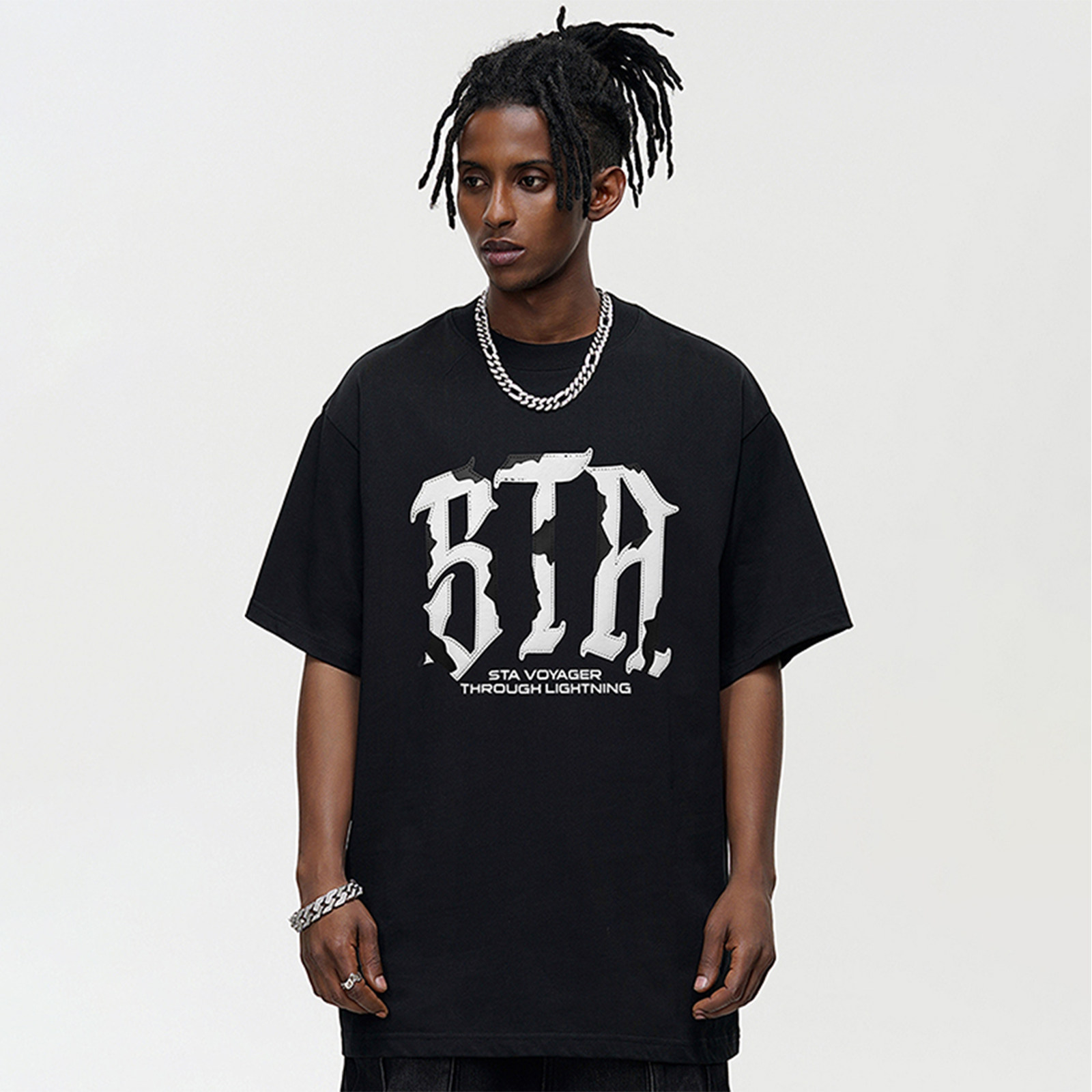 STA短袖t恤男半袖纯棉圆领