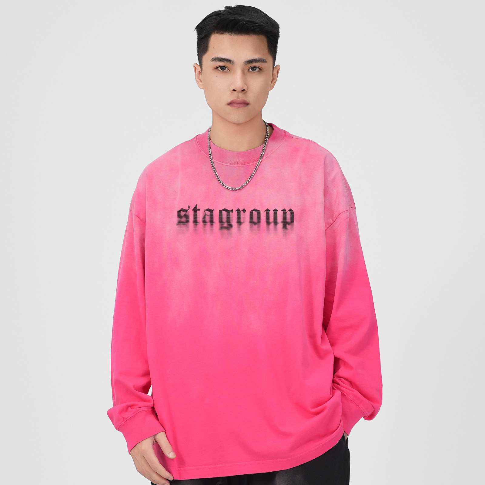 STA美式复古马骝设计水洗长袖T恤男女春秋外套情侣装打底衫卫衣,男装,T恤,淘宝优惠券,粉丝福利购,淘宝优惠卷