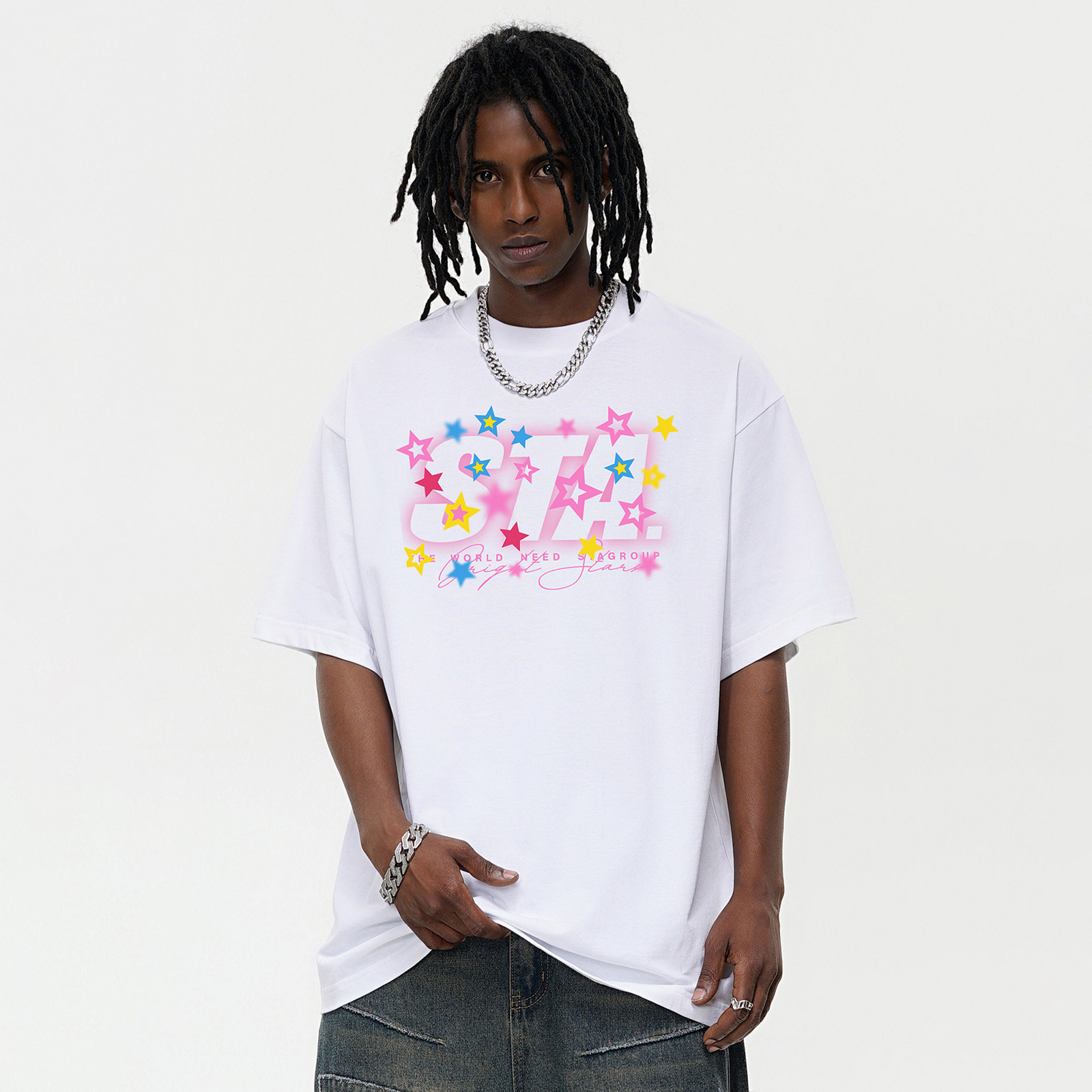 STA重磅纯棉短袖t恤上衣百搭