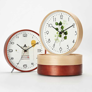 钟表坐钟卧室北欧创意挂钟时钟 大号座钟台钟静音客厅简约实木台式