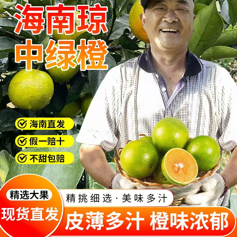 海南正宗琼中绿橙新鲜采摘精选一橙