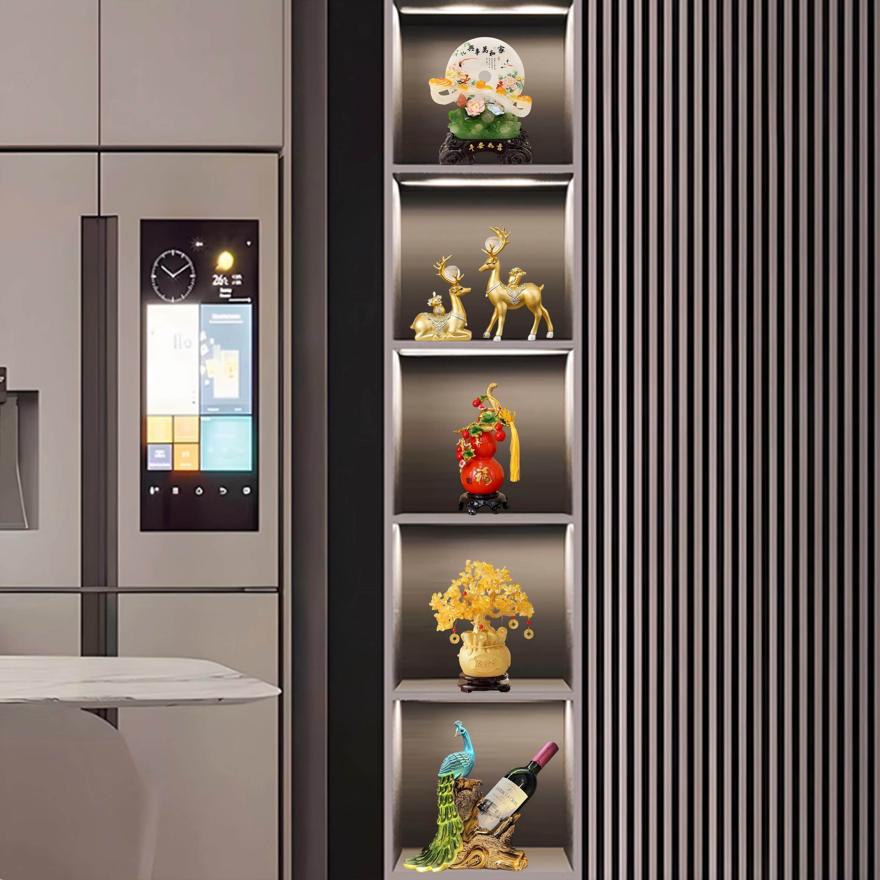 五件套中式套装高档乔迁送人送礼酒柜客厅装饰品家居摆件