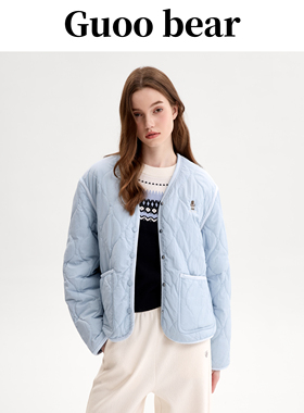 GUOOBEAR古家小熊保暖休闲百搭棉服外套女2025冬季新款轻薄夹棉衣