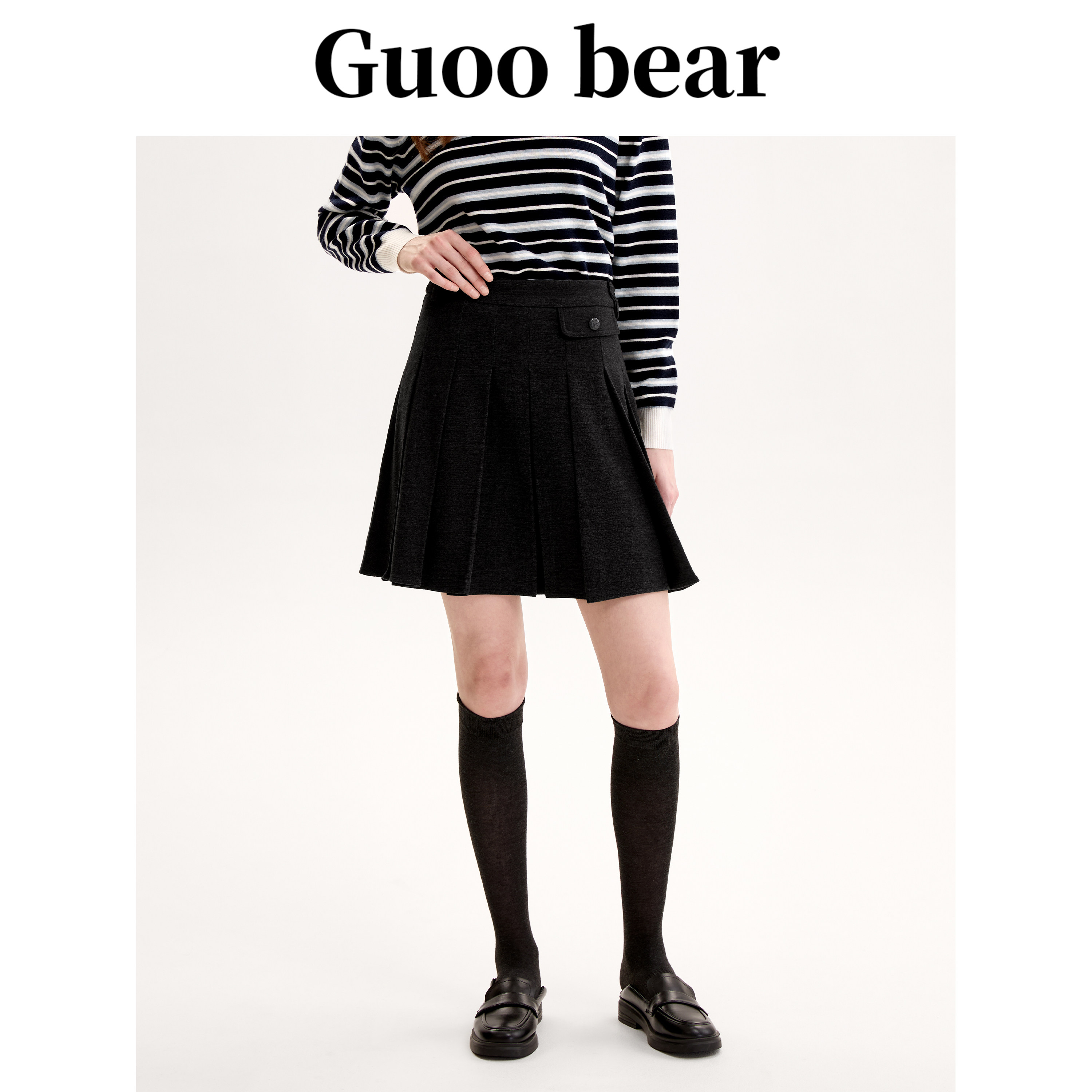 GUOOBEAR古家小熊女装半身裙2025年新款时髦高智能学院风百褶裙女,女装/女士精品,半身裙,淘宝优惠券,粉丝福利购,淘宝优惠卷