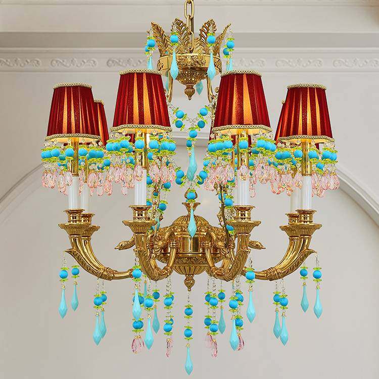 法式水晶吊灯欧式奢华个性创意大气卧室温馨浪漫公主女孩房灯具