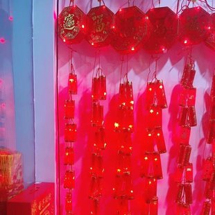 饰 春节仿真电子鞭炮爆竹遥控充电结婚春节家用乔迁炮仗喜庆装