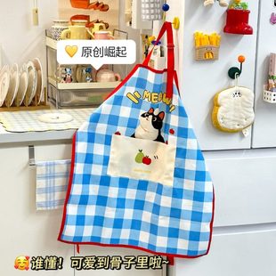 炒菜防水防油家用男女袖 年轻款 套防颜值围裙脏可爱做饭高厨房专用
