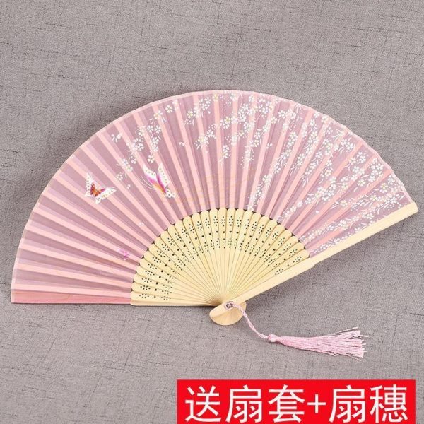 开走秀蹈女汉服小巧便携古风表中国风古典舞折扇日用演易礼品扇子