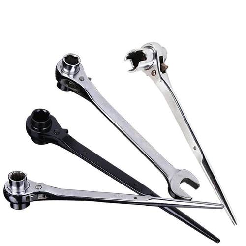 尖尾快速棘轮扳手架子工木工扣件扳手豁口快丝电工扳手快速套筒快