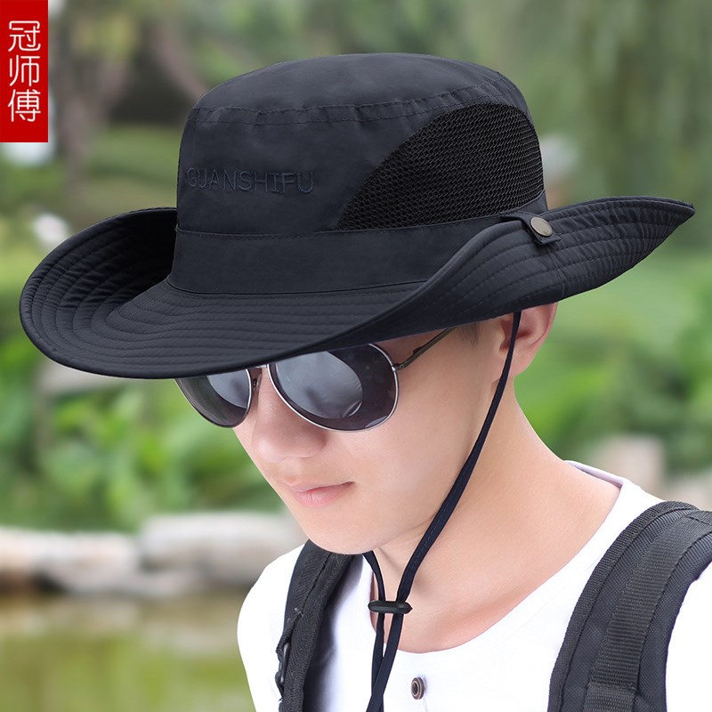 帽子男夏季户外帽防晒大沿t遮阳帽钓鱼登山帽情侣太阳帽休闲奔尼