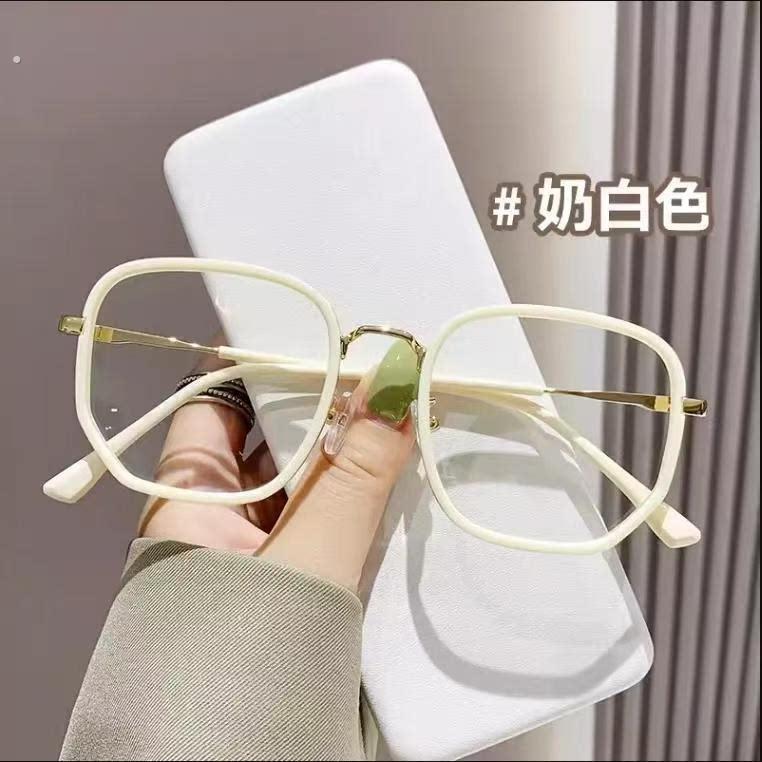 新款韩版不规则框显脸小素颜眼镜女防蓝光网红款眼镜粉色镜框