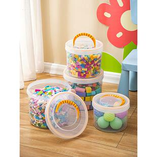 积木收纳盒儿童毛绒娃娃玩具玩偶整理神器大塑料箱透明盒子储物桶