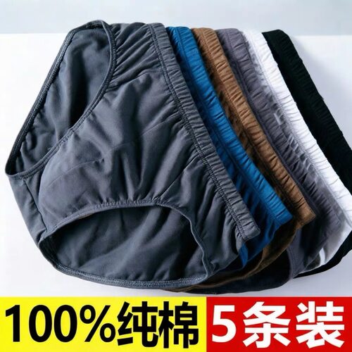 夏季纯棉无痕透气男士三角裤