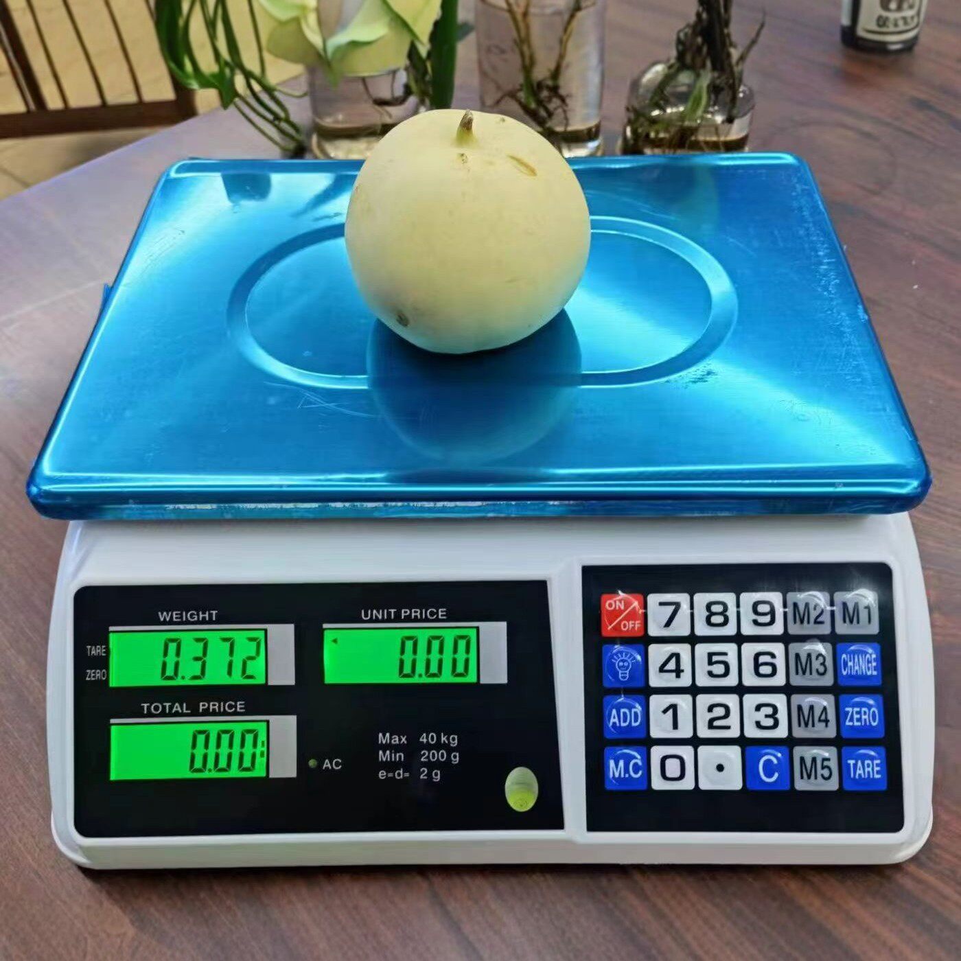 202640kg英文电子秤外贸批发电子桌秤摆摊水果秤精准台秤723