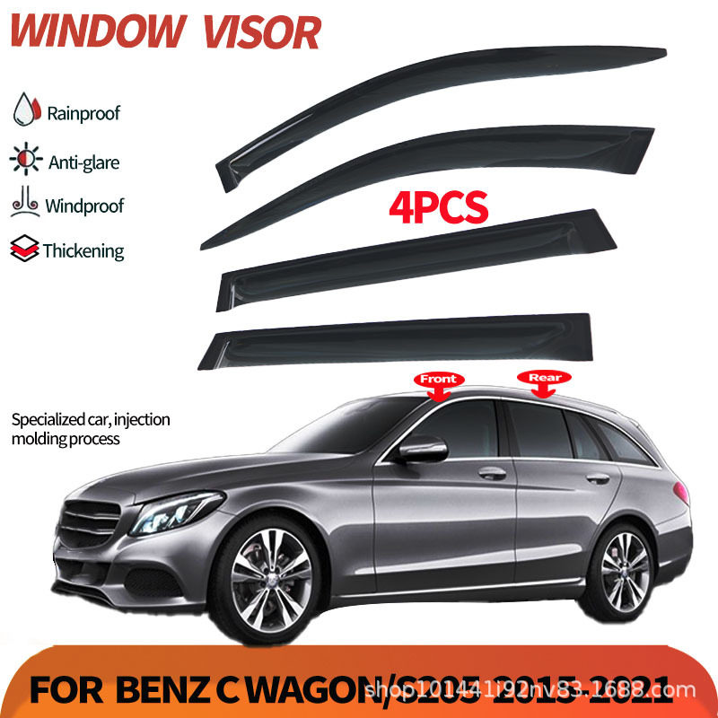 适用奔驰C级标轴旅行版晴雨挡Benz C WAGON 2015-21 Window visor