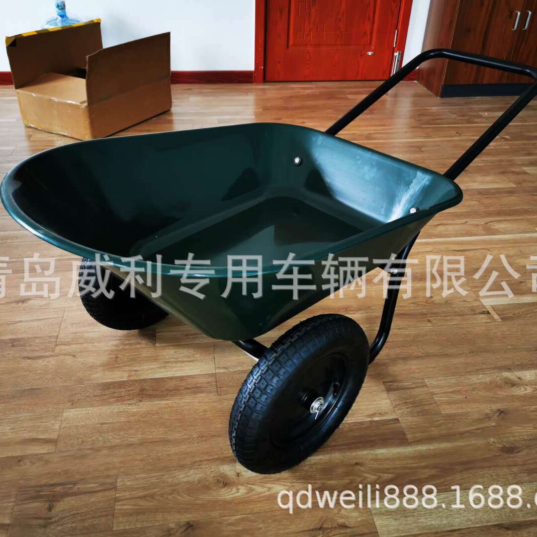 双轮车 欧美市场畅销手推车 载重大的手推车 塑料斗手推车