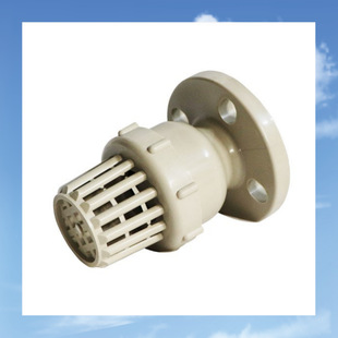 PP塑料法兰底阀PVC耐腐蚀化工水底单向阀FRPP水泵吸水阀井底阀PE