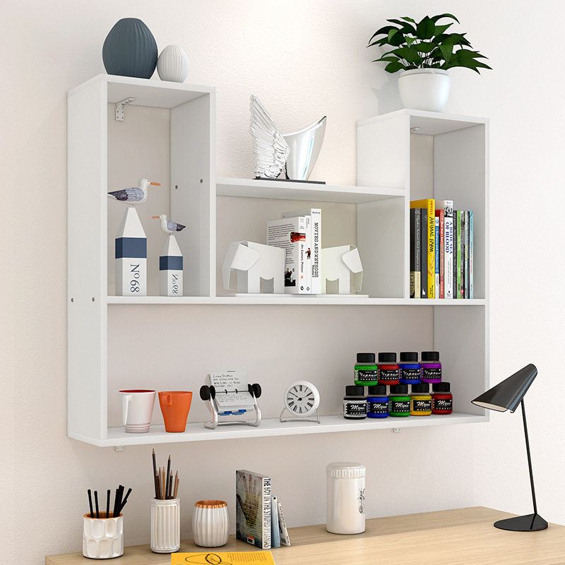 墙上置物架免打孔壁挂式壁柜墙壁挂墙面卧室隔板书架储物简约装饰,电子元器件市场,电线扎带/束线带,淘宝优惠券,粉丝福利购,淘宝优惠卷