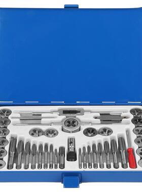 直销40pc件套丝锥板牙组套手用扳手板牙绞手公制丝攻组合套