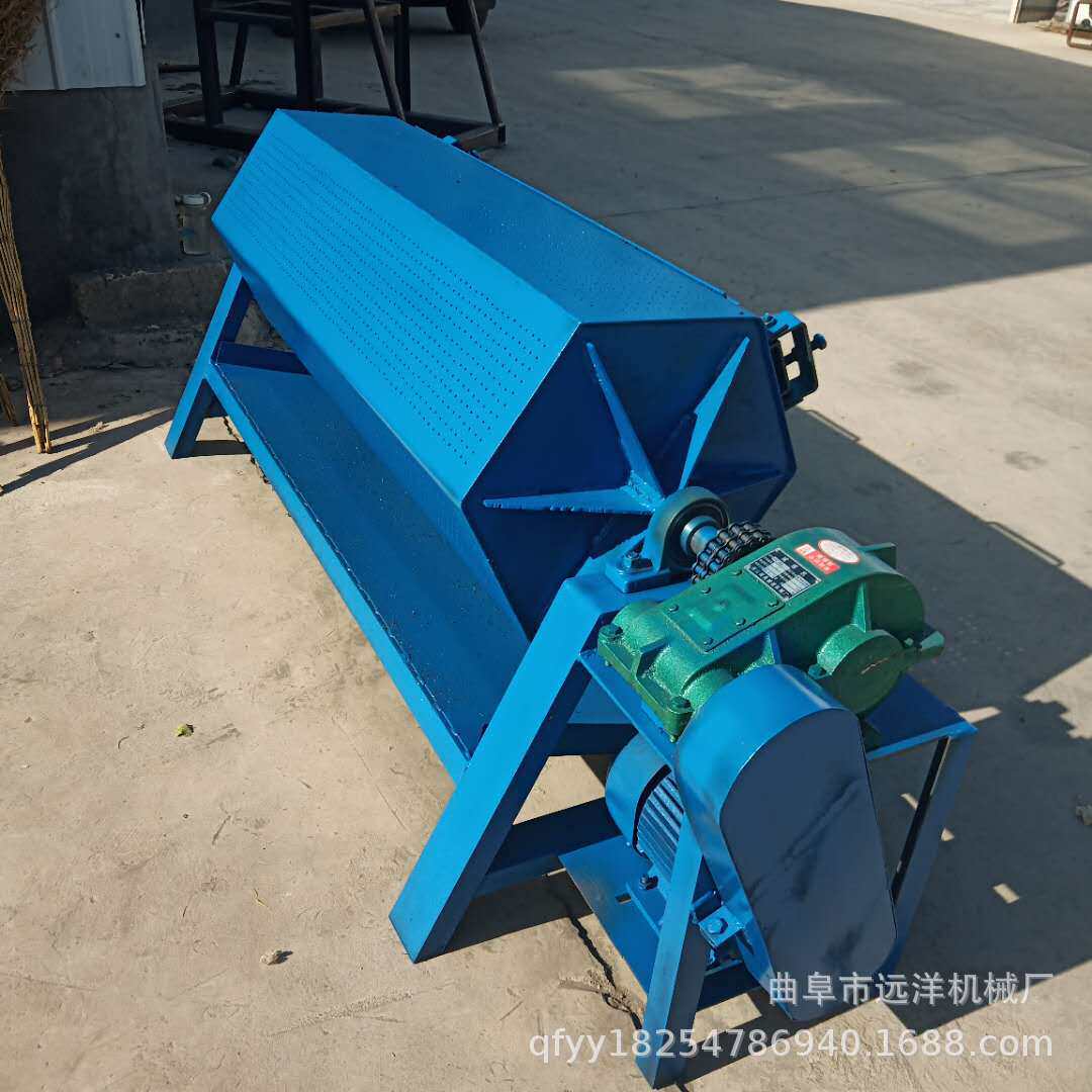 六角橡胶牛筋胶滚筒抛光研磨机厂家直销钢板清理设备铸铁件去锈机