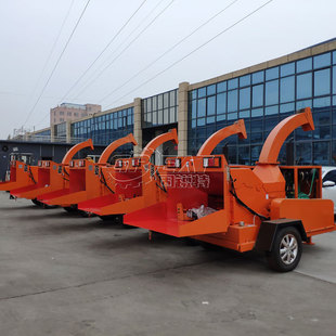 果园树枝粉碎机 柴油碎木机 高喷出料松树枝粉碎机