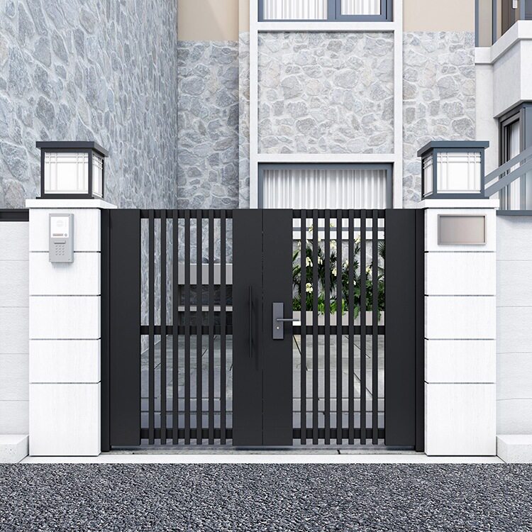 农村自建房大门纯铝合金庭院大门别墅大门户外电动推拉门花园铁门