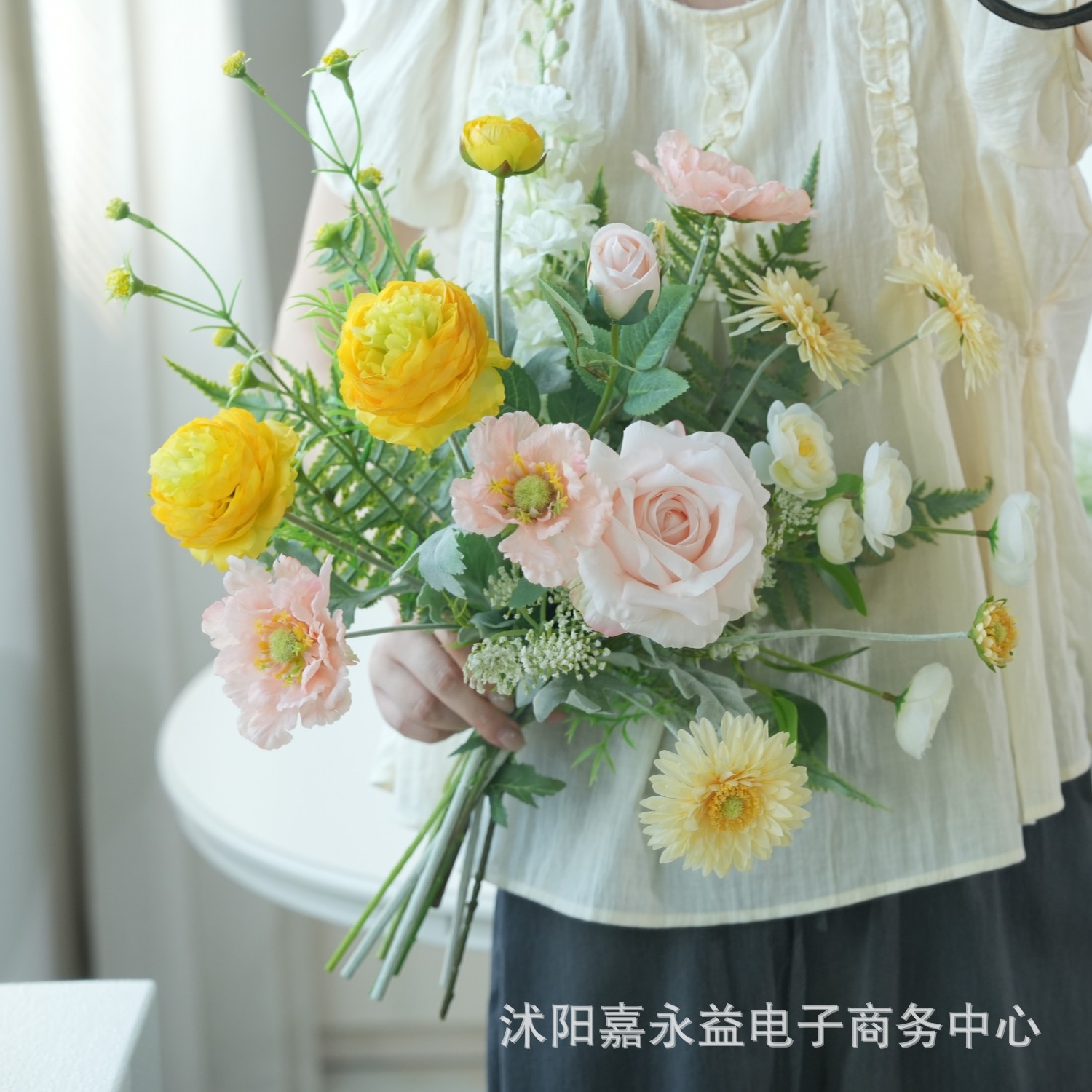 仿真花束轻奢风ins家居装饰摆件客厅餐桌花艺插花束摄影道具假花
