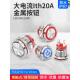 大电流20A自锁复位金属按钮开关22mm带灯红绿蓝色防水防尘24V220V