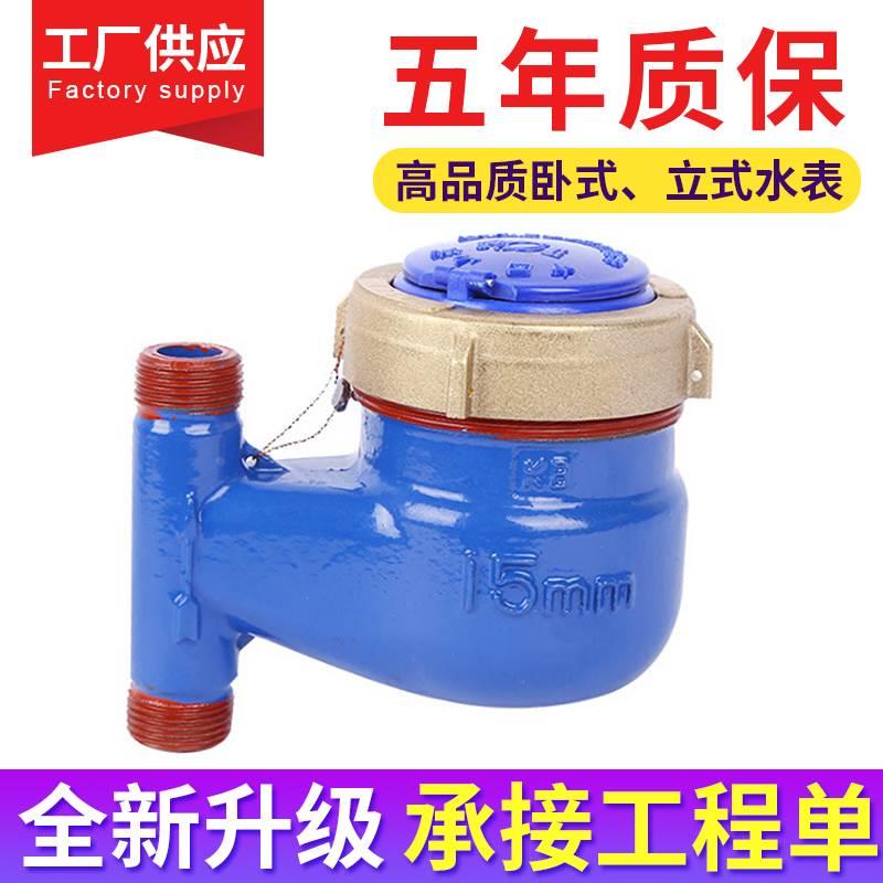 20立式水表下进上出家用丝扣旋翼式冷水数字滴水4分6接头50dn1寸