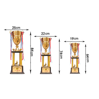 高档金属大奖杯 信鸽赛鸽丨高端大气奖杯 比赛奖杯定制 四柱奖杯