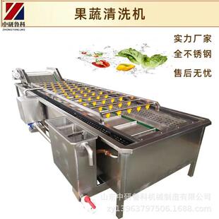 不锈钢全自动洗果机蔬菜萝卜芦笋淋喷清洗机高压清洗输送带