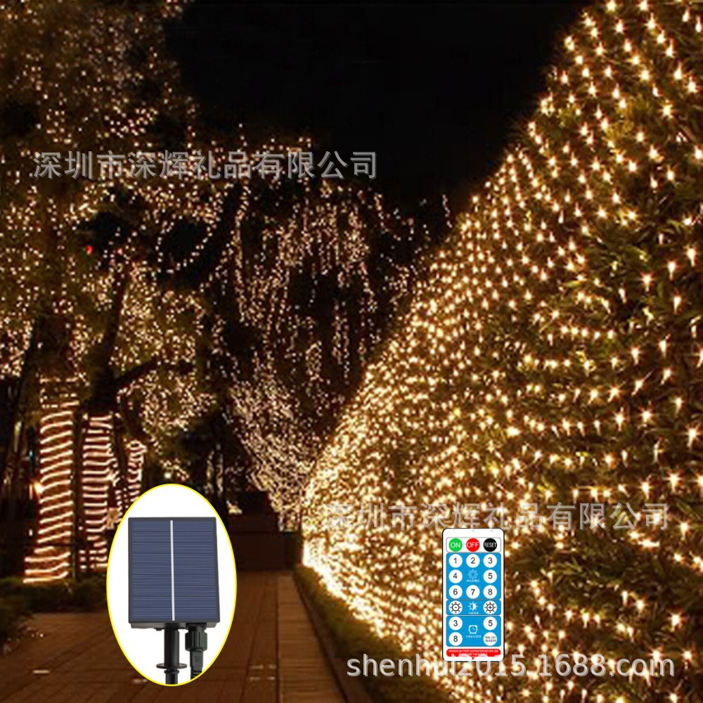 LED太阳能室外防雨渔网草坪灯