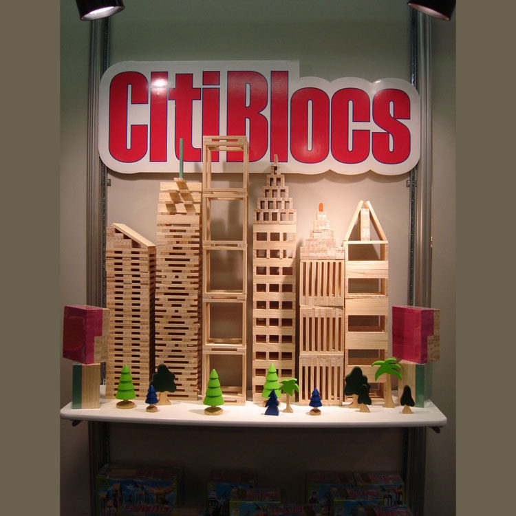 外贸CITIBLOCS300片原木色堆塔搭积木 木制儿童玩具YB255